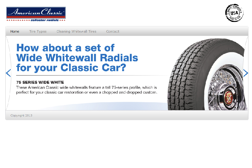 American Classic Tires est le spécialiste américain de la fabrication de pneumatiques à flanc blanc.