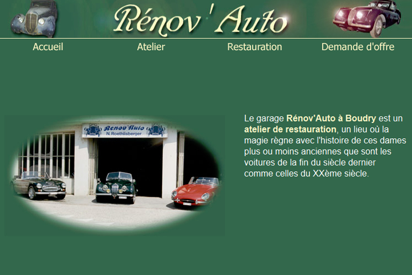 Rénov'Auto, restauration de voitures