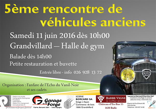 Rencontre Vehicules Anciens Grandvillard 2016