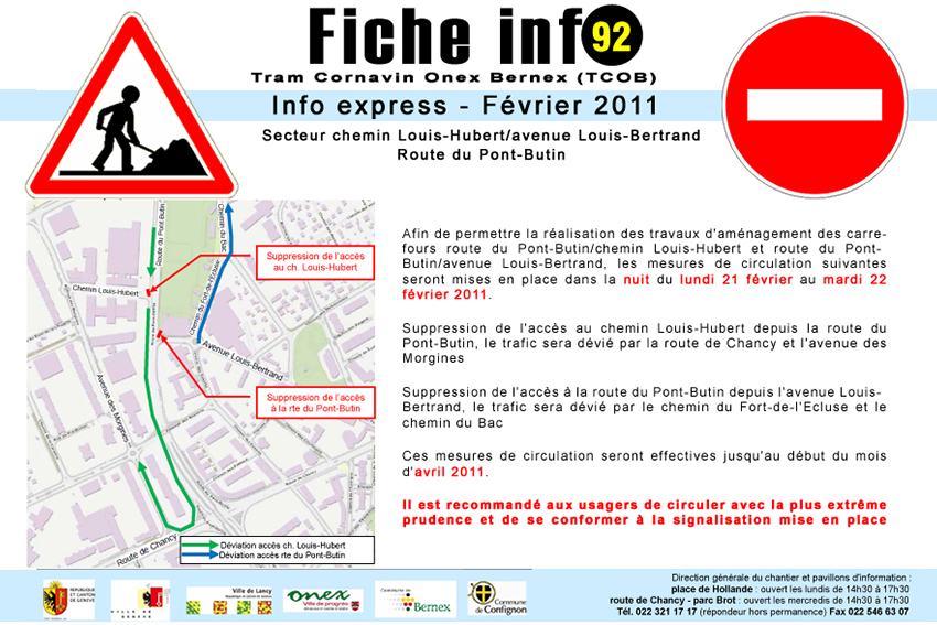 TCOB: attention dans le secteur du Pont-Butin