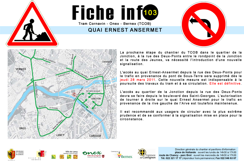 Interdiction de tourner à la rue des Deux-Ponts