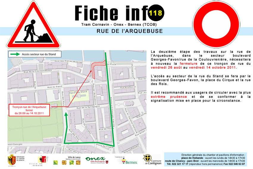 TCOB: nouvelle fermeture de la rue de l'Arquebuse