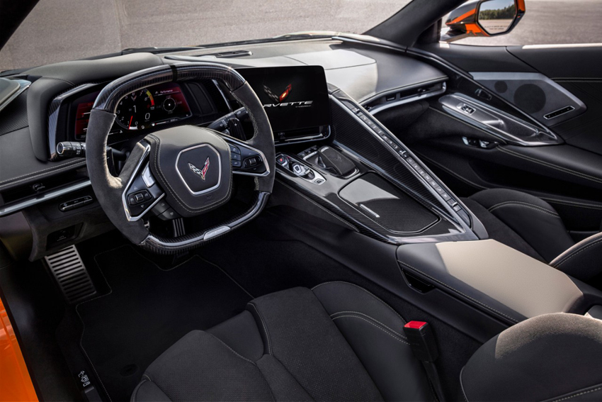 Intérieur sportif et luxueux pour la Chevrolet Corvette Z06 2023