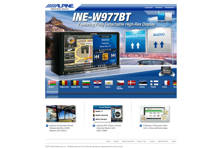 Alpine, site officiel