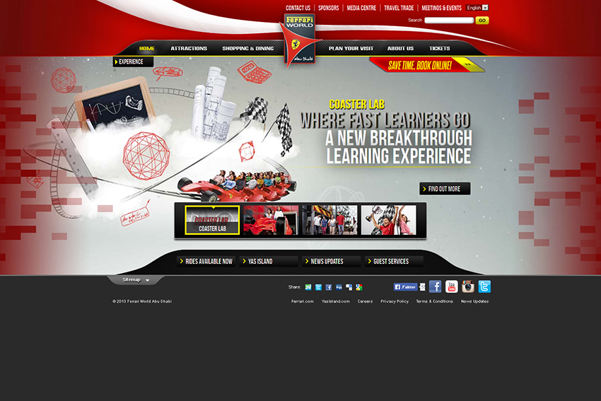 Ferrari World Abu Dhabi, site officiel
