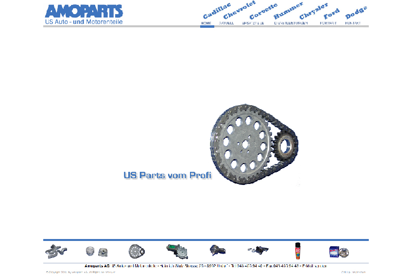 Amoparts est un distributeur suisse de pièces détachées et de rechange pour les principales marques américaines.