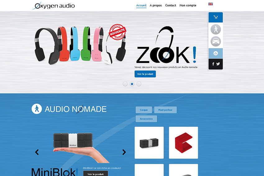 Oxygen Audio, le site officiel