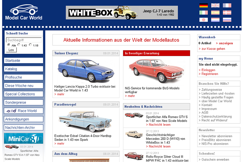 Model Car World est la caverne d'Ali Baba pour les collectionneurs de modèles réduits. Ce site de vente en ligne regroupe plusieurs milliers de références dans tous les types de véhicules motorisés.