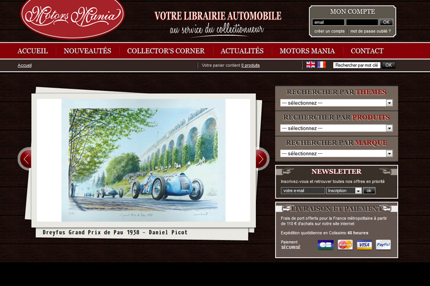 Motors Mania, librairie automobile