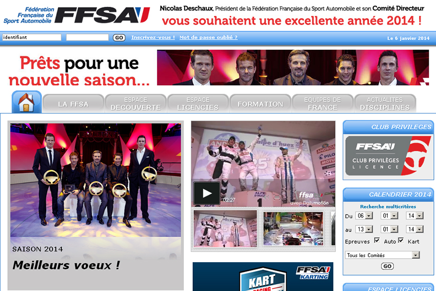 Le site officiel de la Fédération Française du Sport Automobile vous informe sur tout ce qui touche au sport mécanique en France.