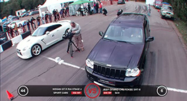 Nissan GT-R Stage 2 vs Jeep Grand Cherokee SRT-8 Supercharged